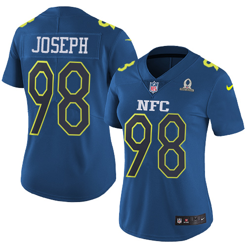 Nike Vikings #98 Linval Joseph Navy Women's Stitched NFL Limited NFC Pro Bowl Jersey